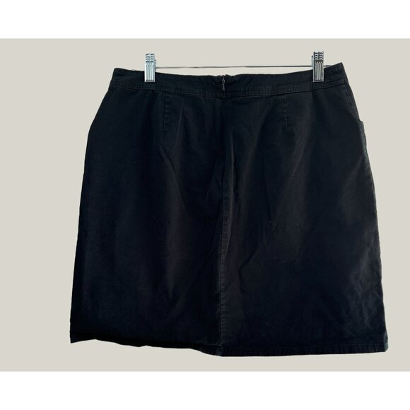 Croft & Barrow Womens Skirt  Regular Cotton Blend Black Size 6 - Picture 1 of 10